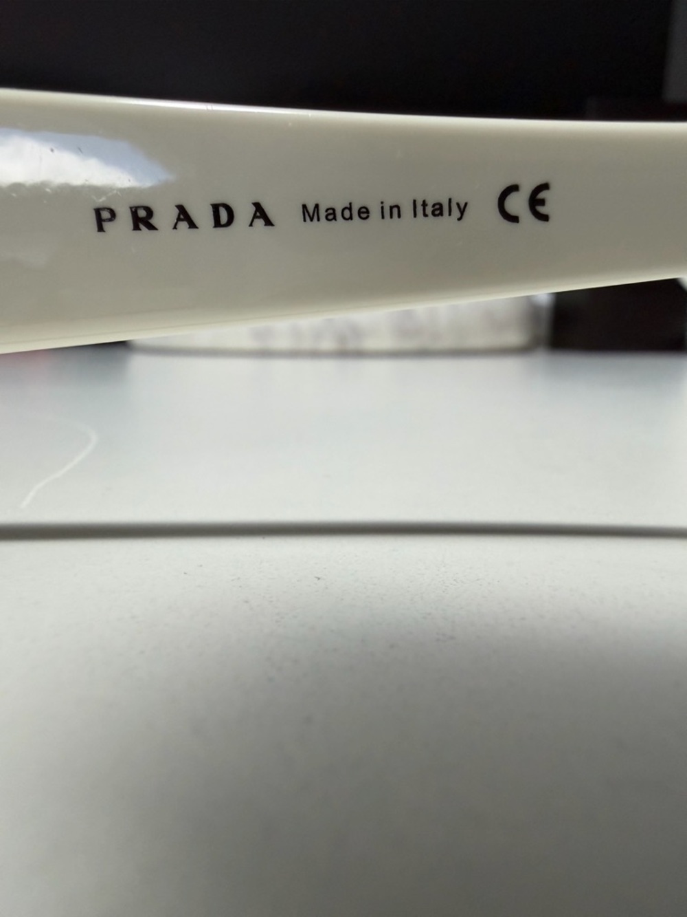Authentic Vintage PRADA SPS Linea Rossa Wraparound White Shield Sunglasses - Picture 10 of 15